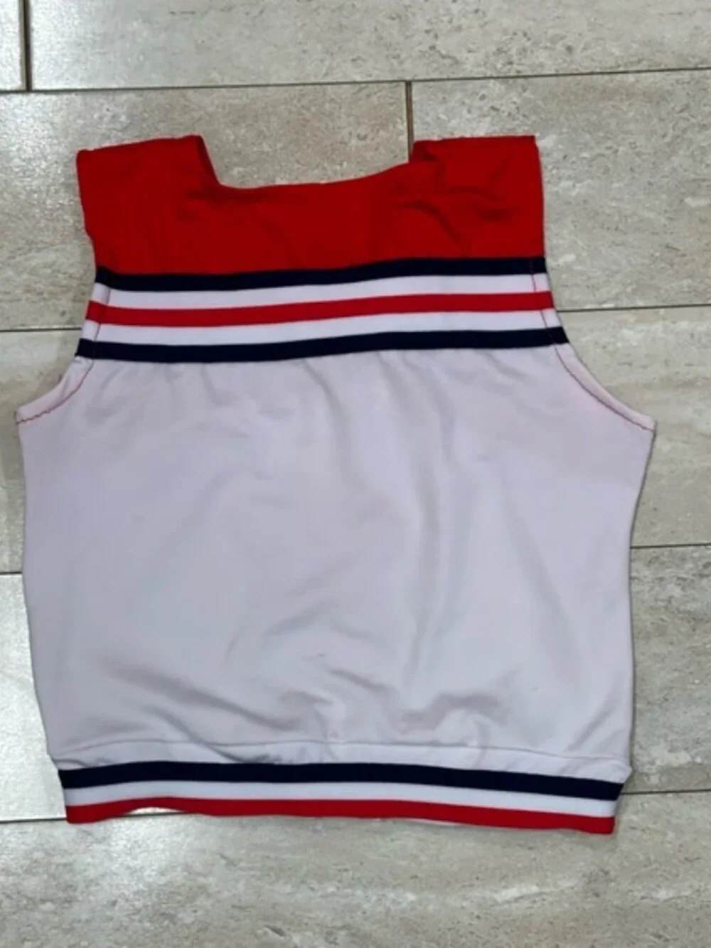 Girls White and Red Cheer Costume